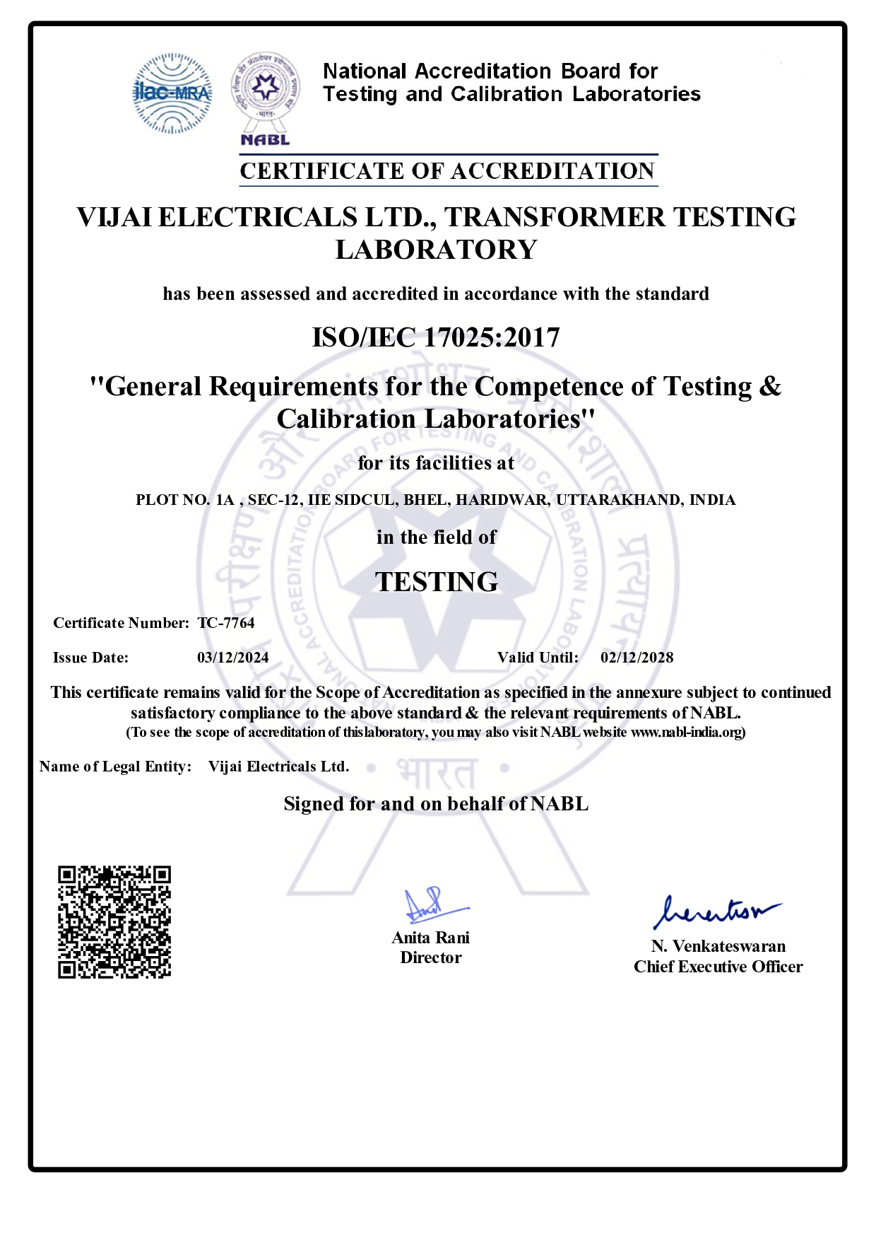 BIS Certificate